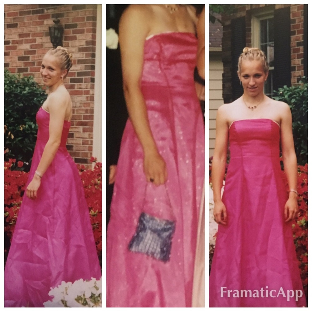 Niki Livas Pink Princess Prom Dress w/ crystal dec